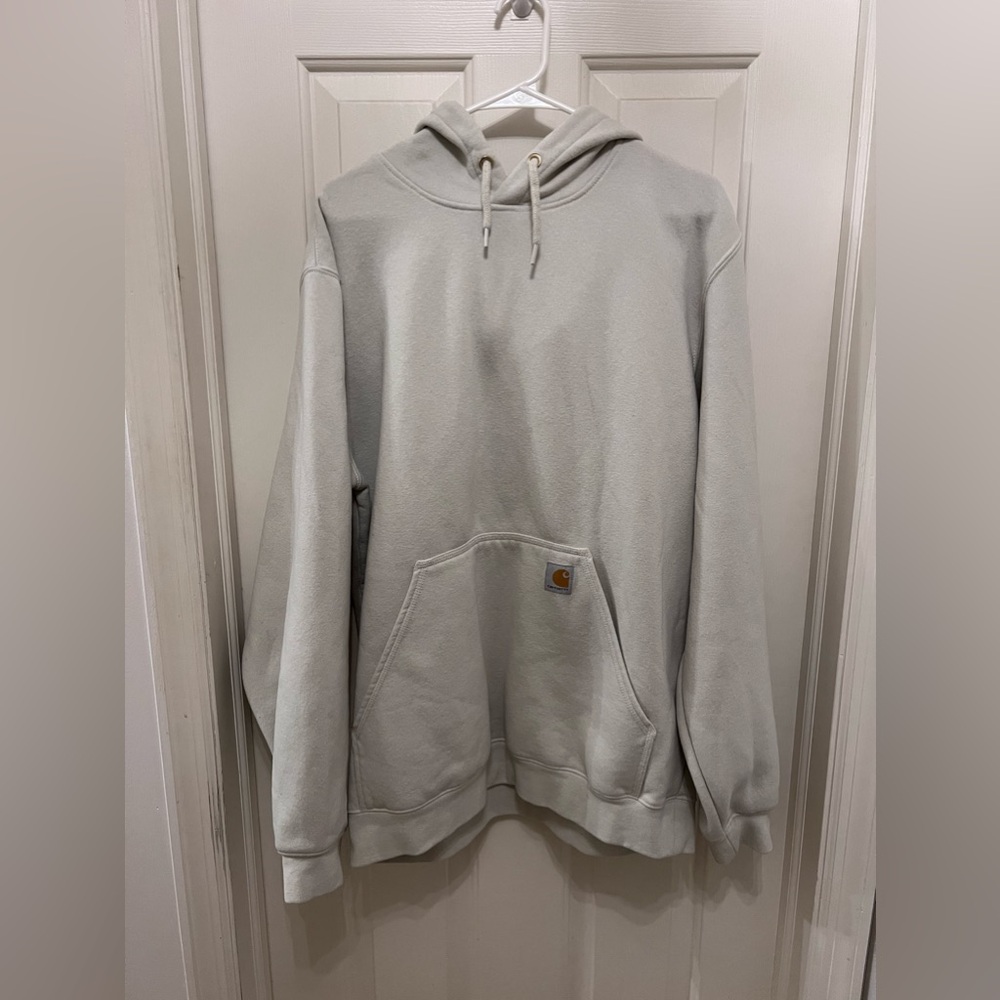 Men’s Carhartt hoodie.  Size large.  Cream color.